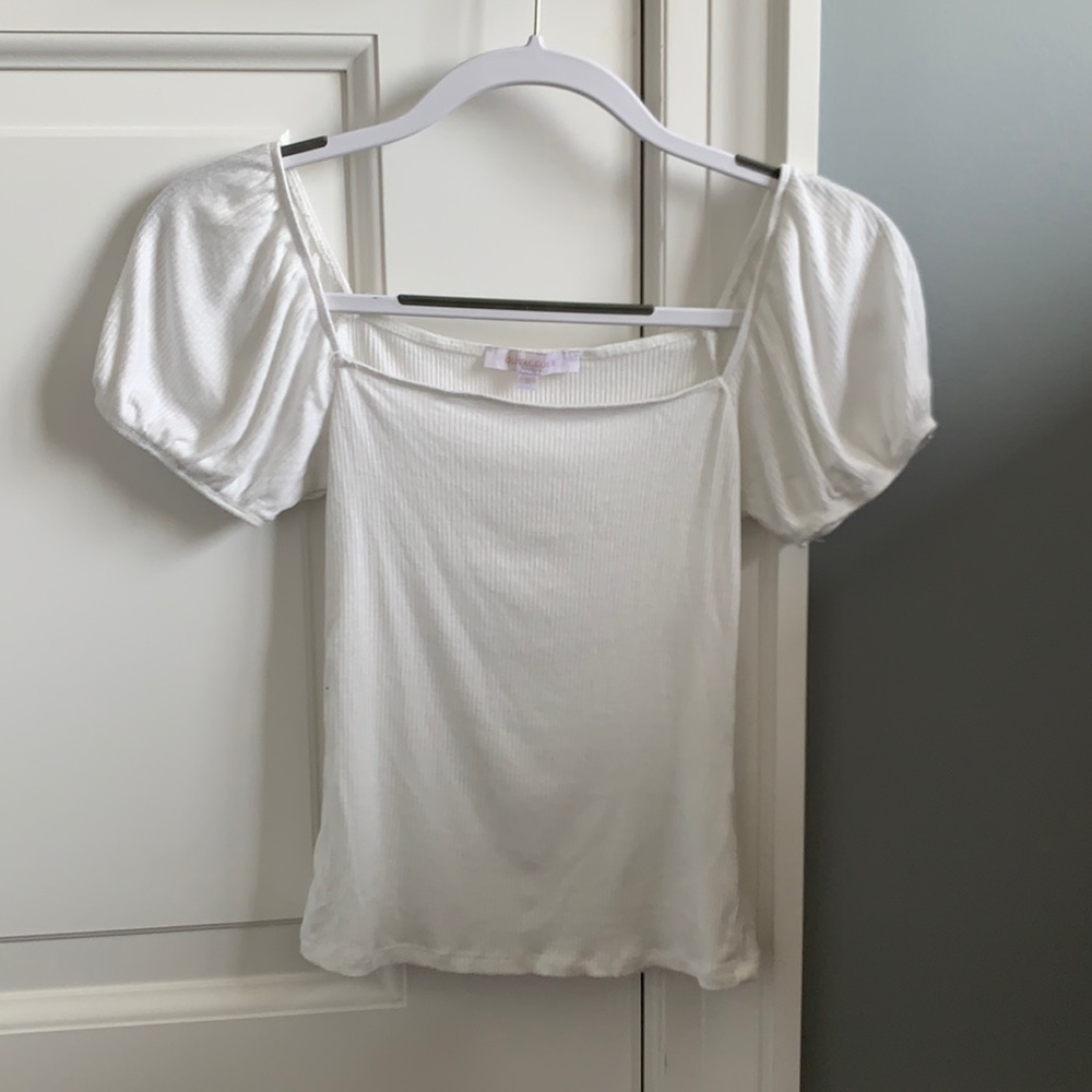White Puff sleeve top
